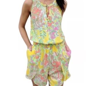 Lilly Pulitzer Yellow Floral‎ Romper